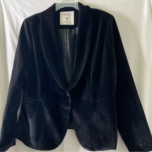 Allegra K Women's Elegant Black Velvet Jacket
